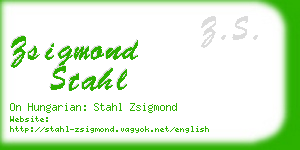 zsigmond stahl business card